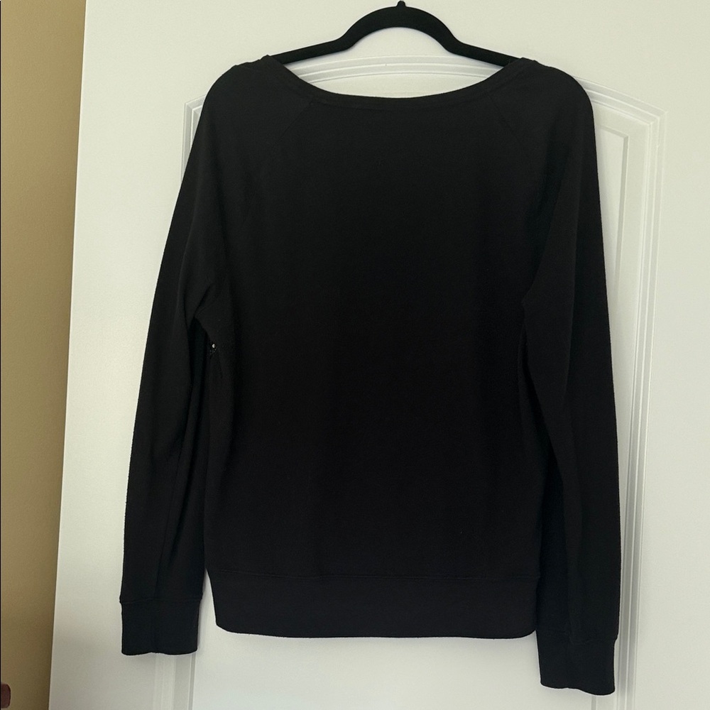 PINK Victoria's Secret Black Top with Silver Sequins - Picture 5 of 6